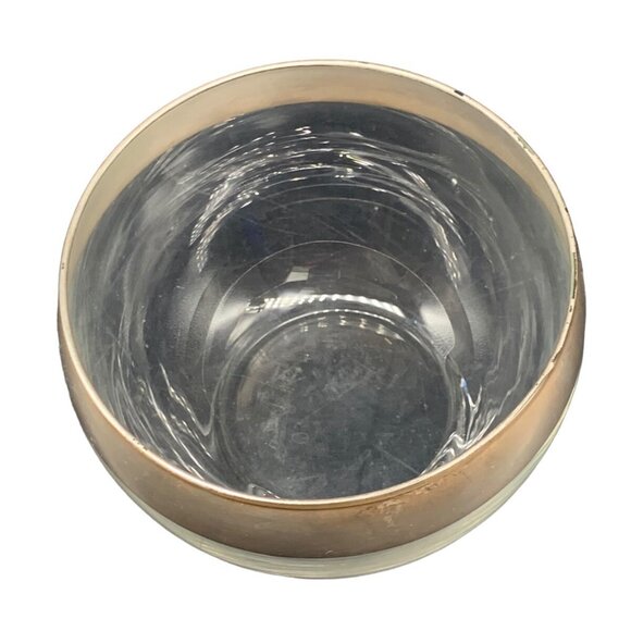 Vintage, 1960s Dorothy Thorpe? Silver Rim Sm Fruit Dessert Dip Bowl 3 1/4" Round - Picture 4 of 5